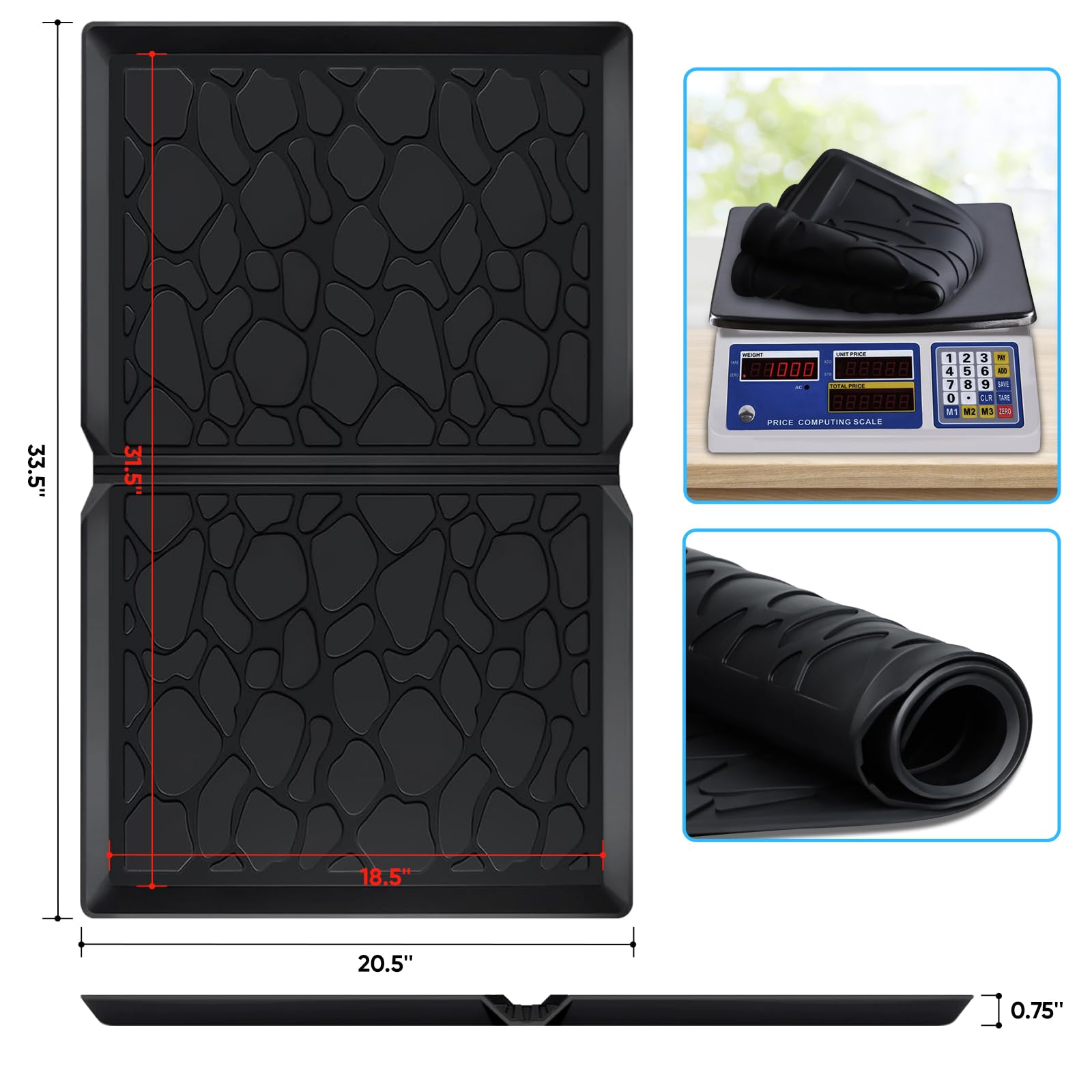 Myvikcar wagon floor insert demonstrates flexible silicone for easy cleaning