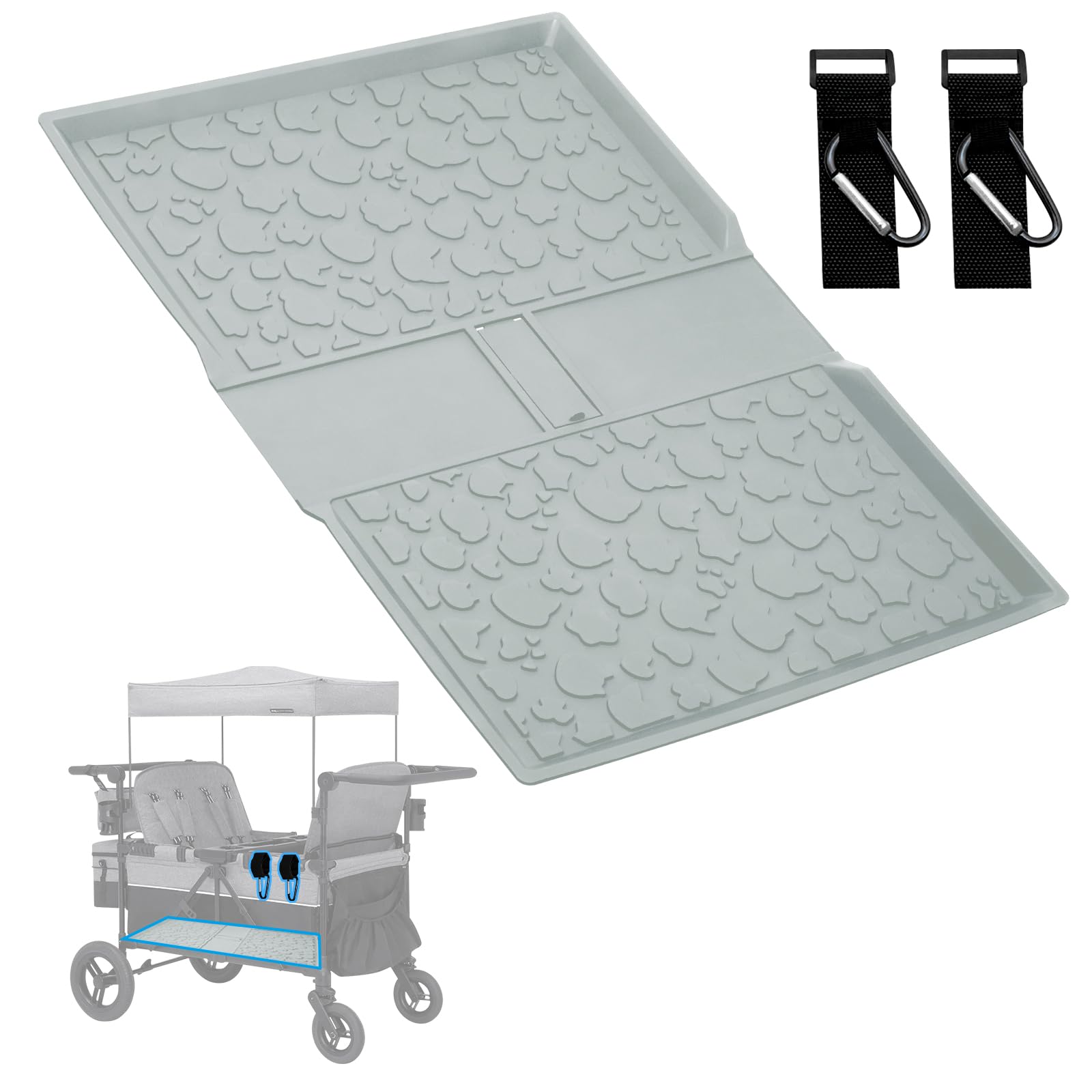 Myvikcar Wrangler Deluxe mat compatibility fits smoothly during folding stroller wagon adventures