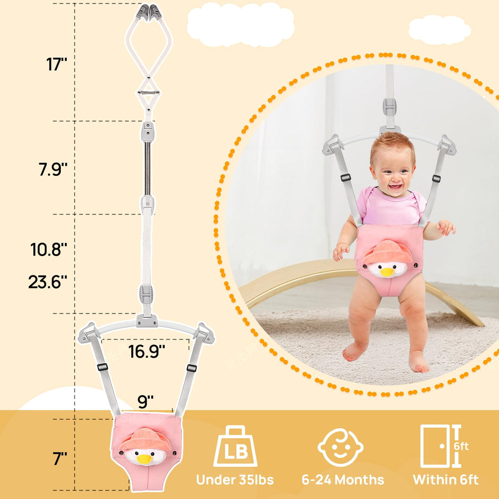 MYYOODI baby doorway jumper in use for active play and balance practice