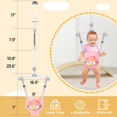MYYOODI baby doorway jumper in use for active play and balance practice