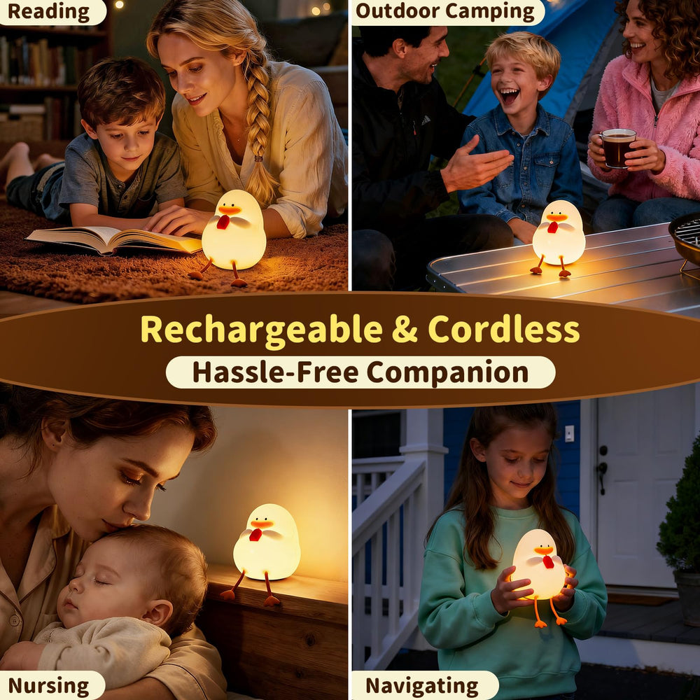 Myzztek Happy Duck Lamp pat-activation invites gentle interaction for kids.