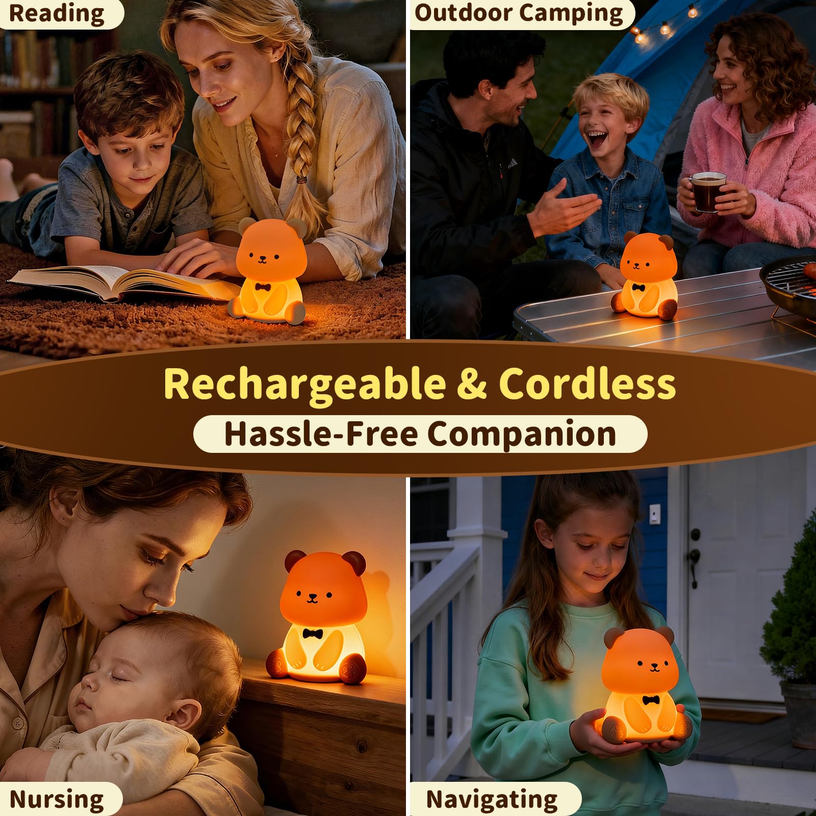 Myzztek Teddy Bear Lamp in a kids room decor adds cute comforting accent