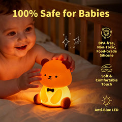 Myzztek Teddy Bear Lamp with USB recharge keeps rooms softly lit cordlessly