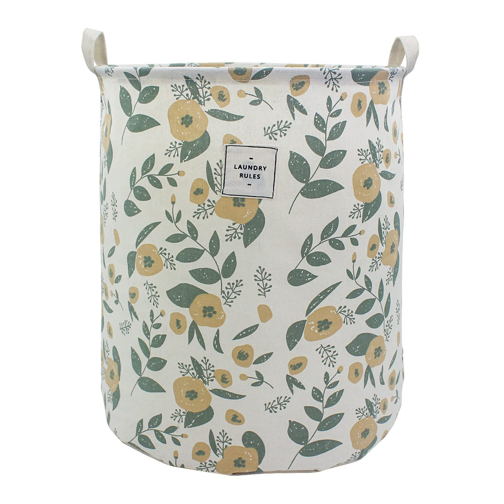 Mziart collapsible laundry basket floral design showcases spacious storage for busy homes