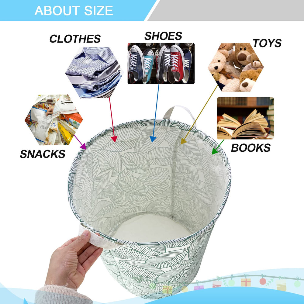 Mziart foldable laundry bin collapsible for compact storage