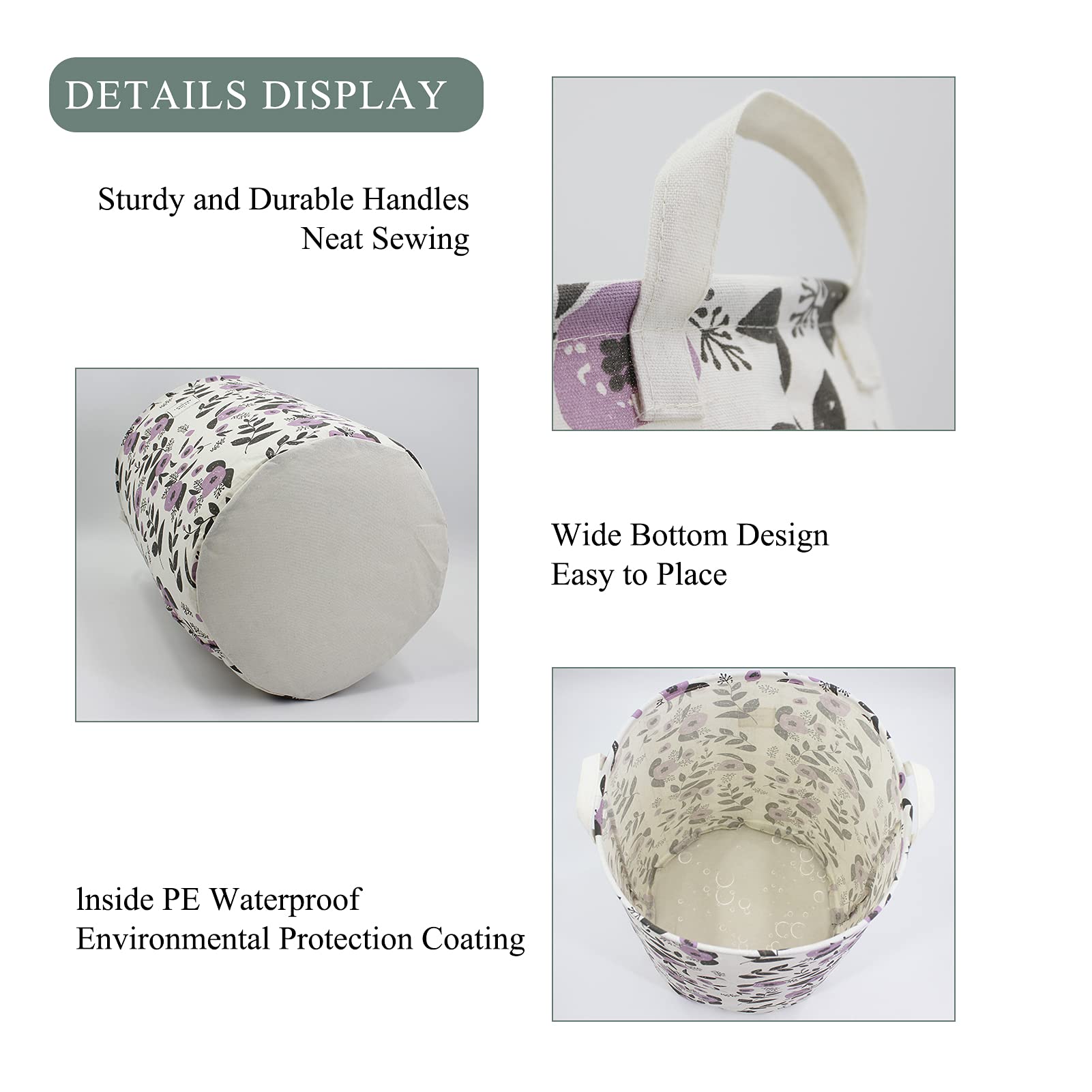 Mziart laundry basket with dual handles for easy carry.