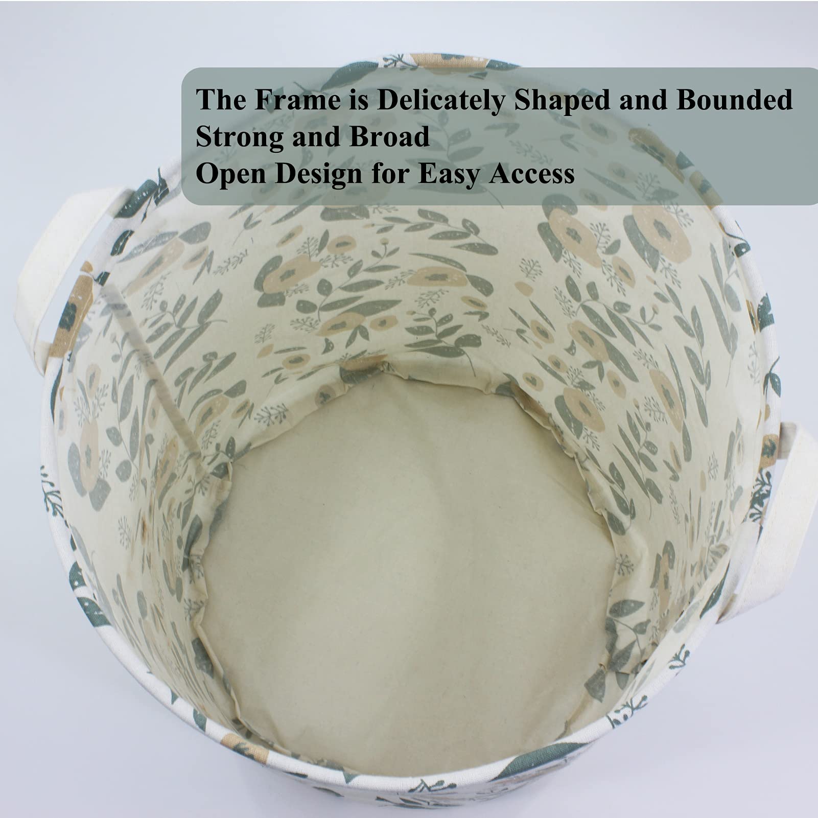 Mziart basket features waterproof inner lining for quick wipe-clean maintenance