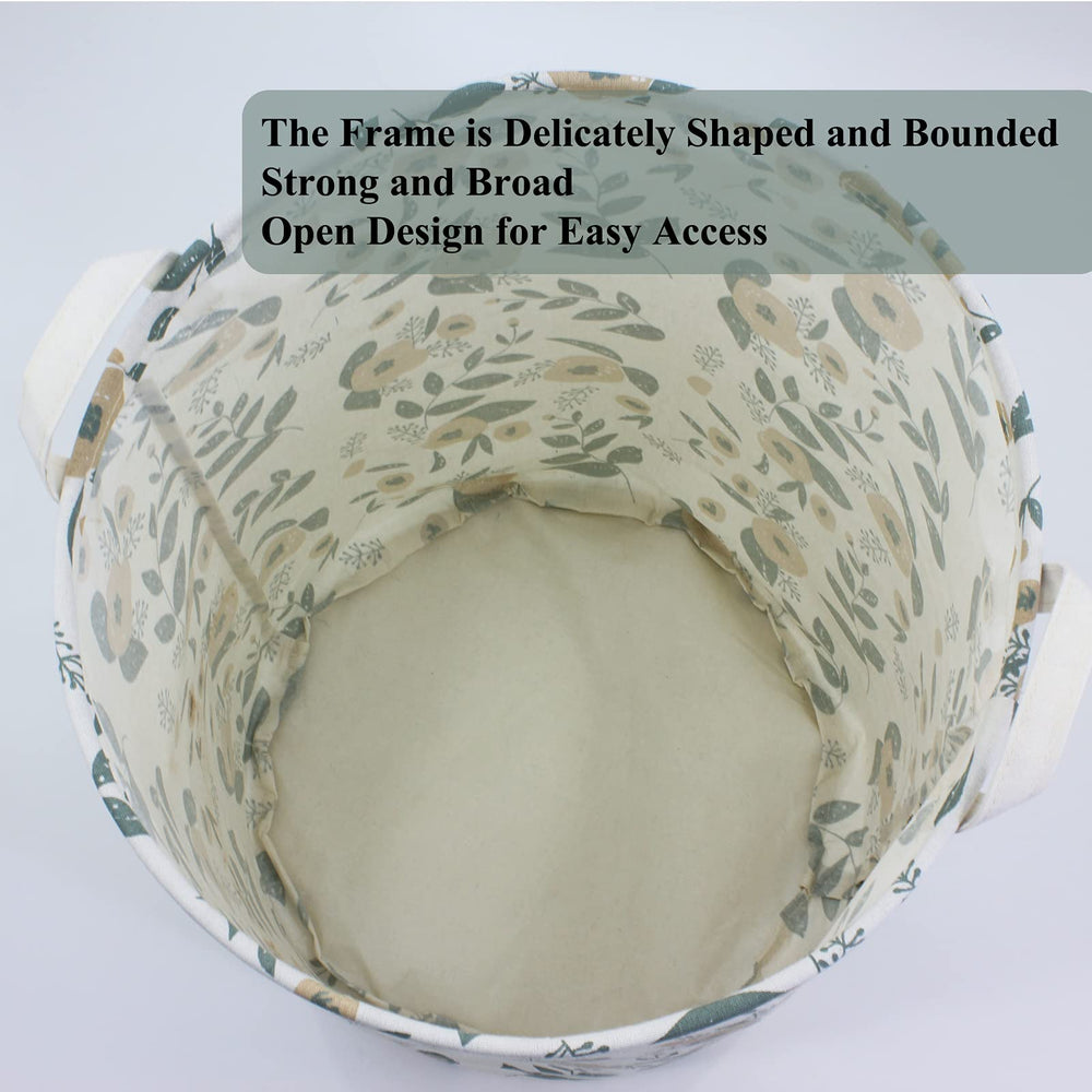 Mziart basket features waterproof inner lining for quick wipe-clean maintenance