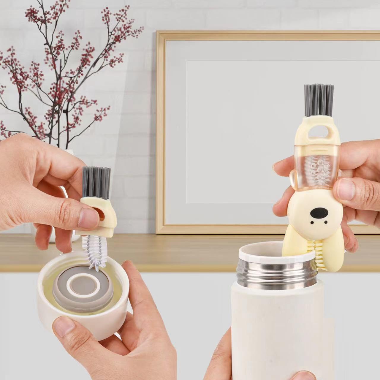 MZLUWM 3in1 cup-mouth brush targets tough stains for easy cup hygiene.