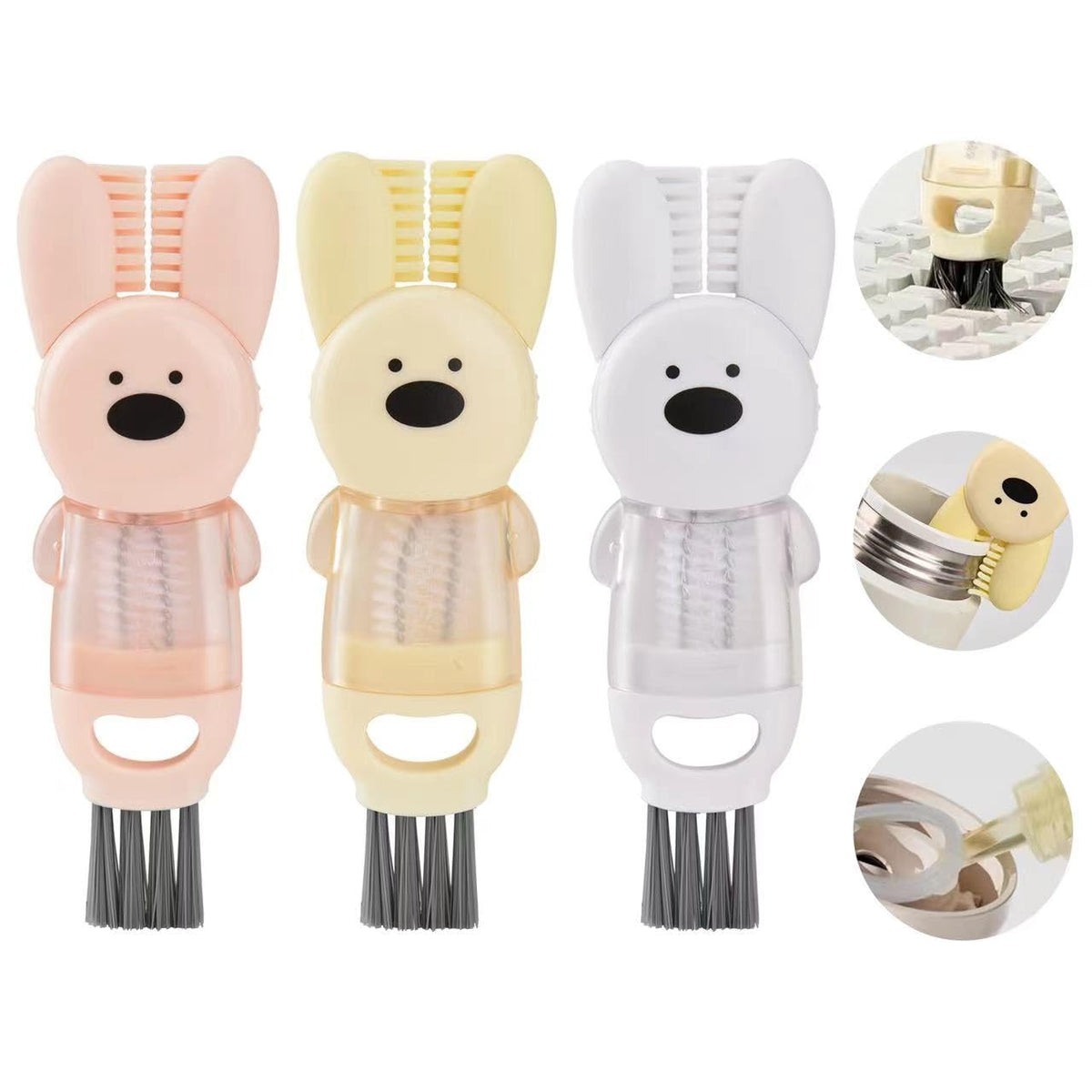 MZLUWM 4in1 bottle lid brush offers versatile cleaning for bottles, cups, and everyday items.