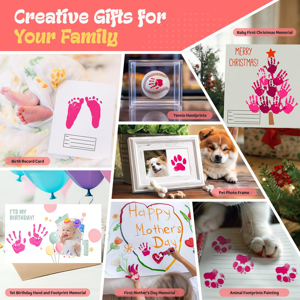 Nabance baby books keepsake print with pink ink for milestones.