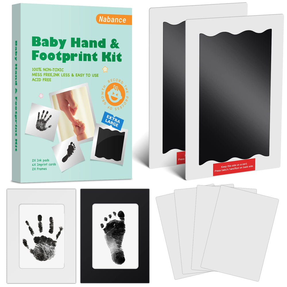 Nabance baby handprint footprint kit with frames for lasting keepsakes