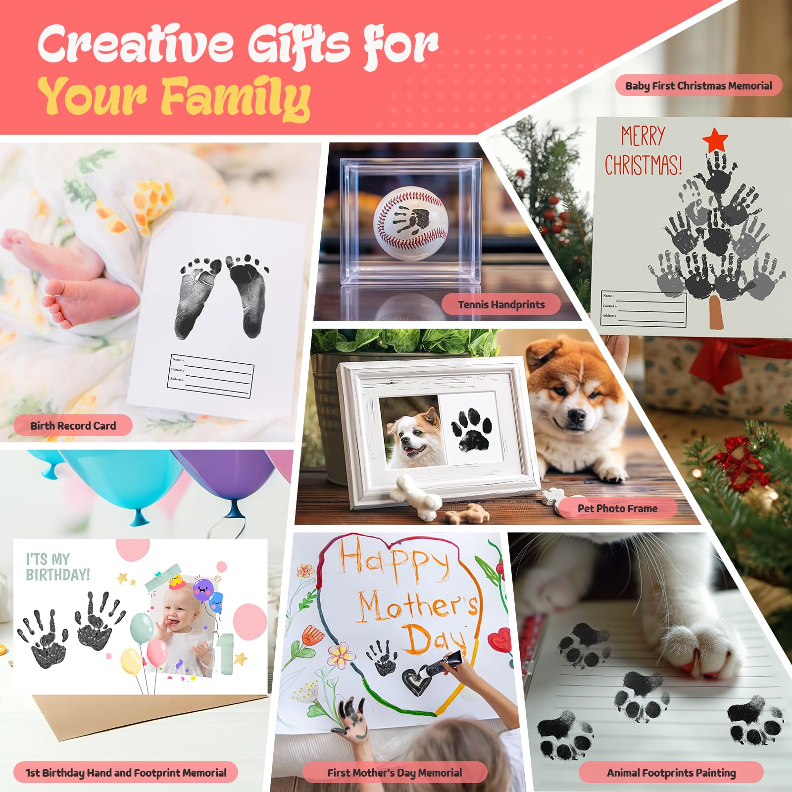 Nabance baby milestones cards ink print makes versatile keepsake cards.
