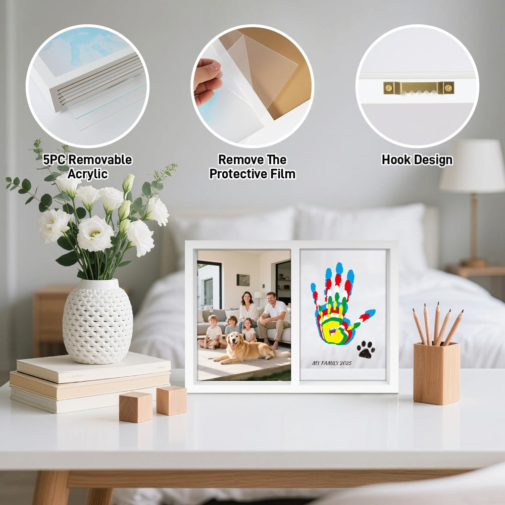 Nabance child handprint tips image showing easy cleanup and quick dry.