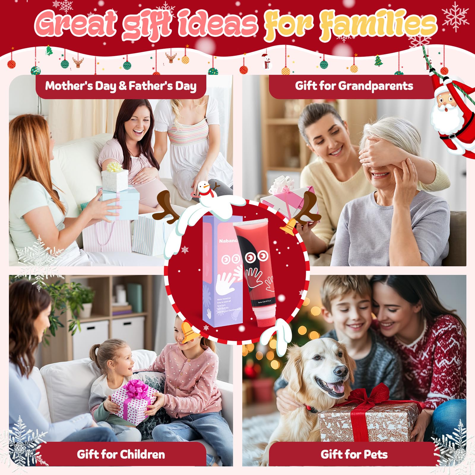 Nabance DIY keepsake cards with baby and pet prints
