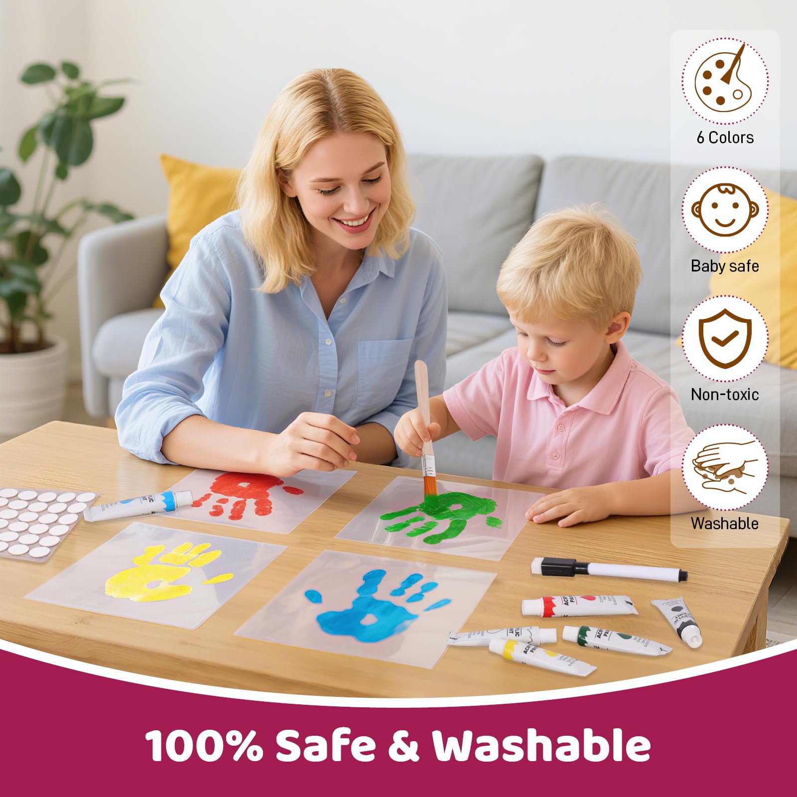 Nabance open-pack reveals complete DIY keepsake components for easy family crafting.
