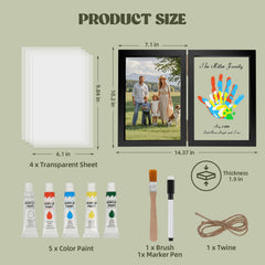 Nabance handprint paints set with five colors for creative family prints.