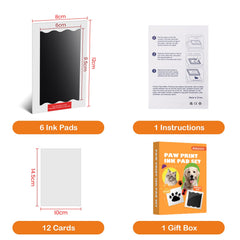 Nabance paw print kit for dogs and cats with simple imprinting on cards.
