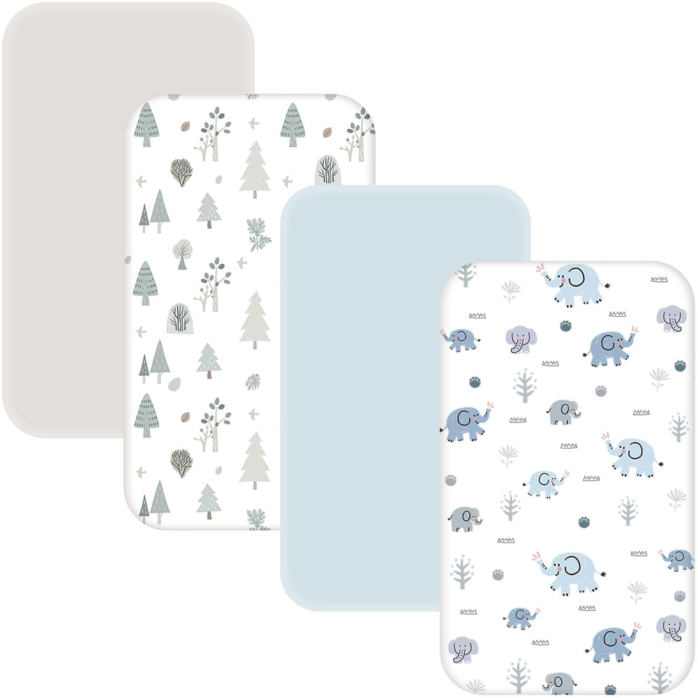 NacoMoco bassinet sheets forest pattern offers cozy, breathable fabric for peaceful naps.
