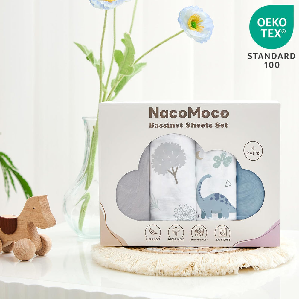 NacoMoco machine-washable sheets for easy care and fast dry.