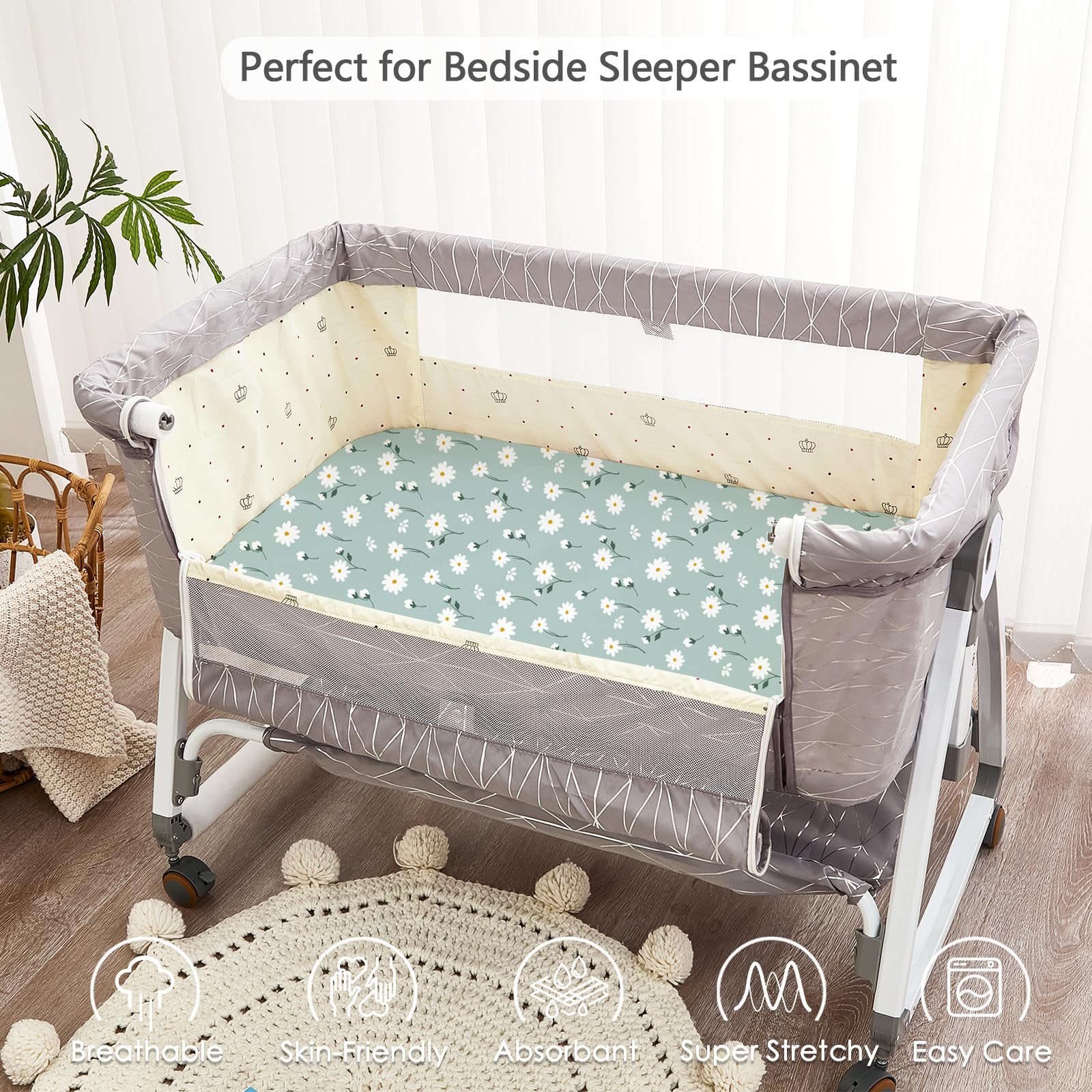 NacoMoco soft-silky-texture sheet feels gentle on delicate baby skin