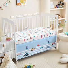 NacoMoco vehicle-theme design in light blue sparks bedtime curiosity.