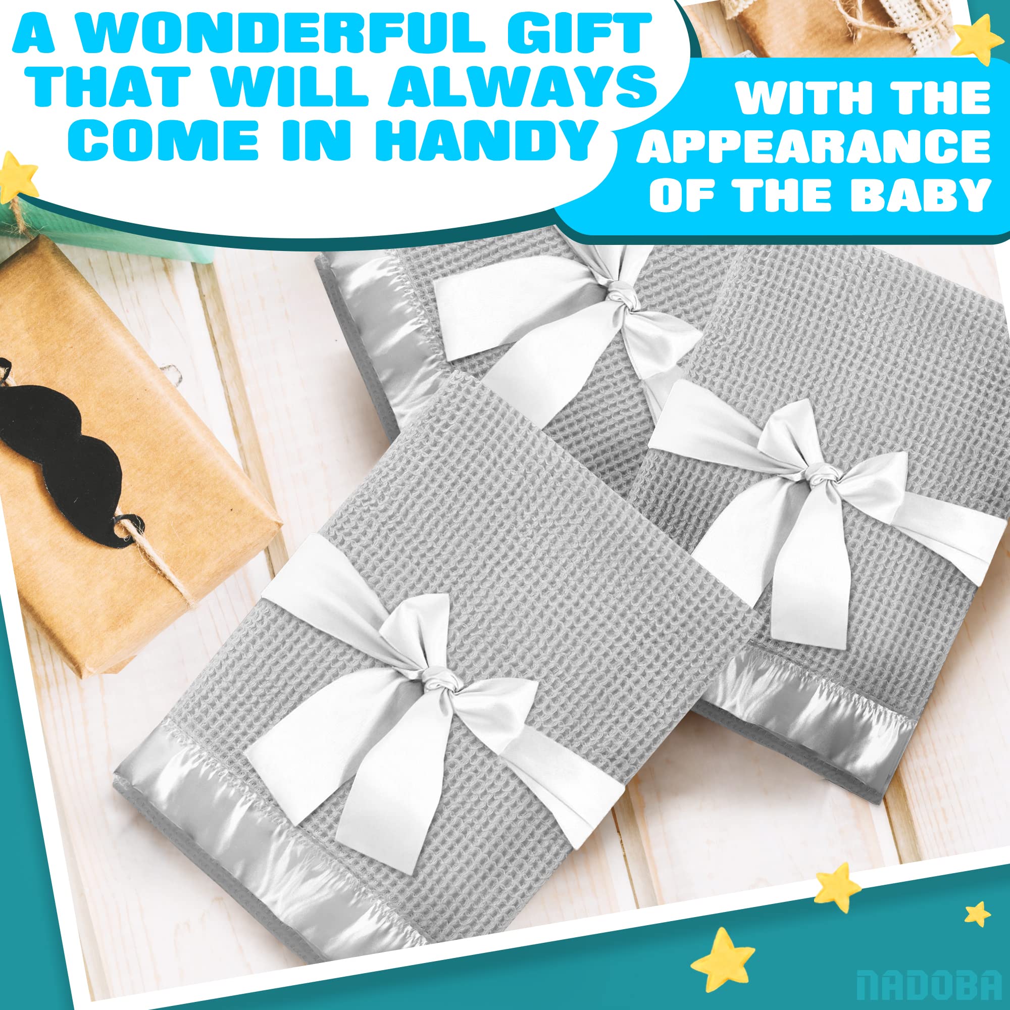 NADOBA waffle blanket presented as a gift for a newborn
