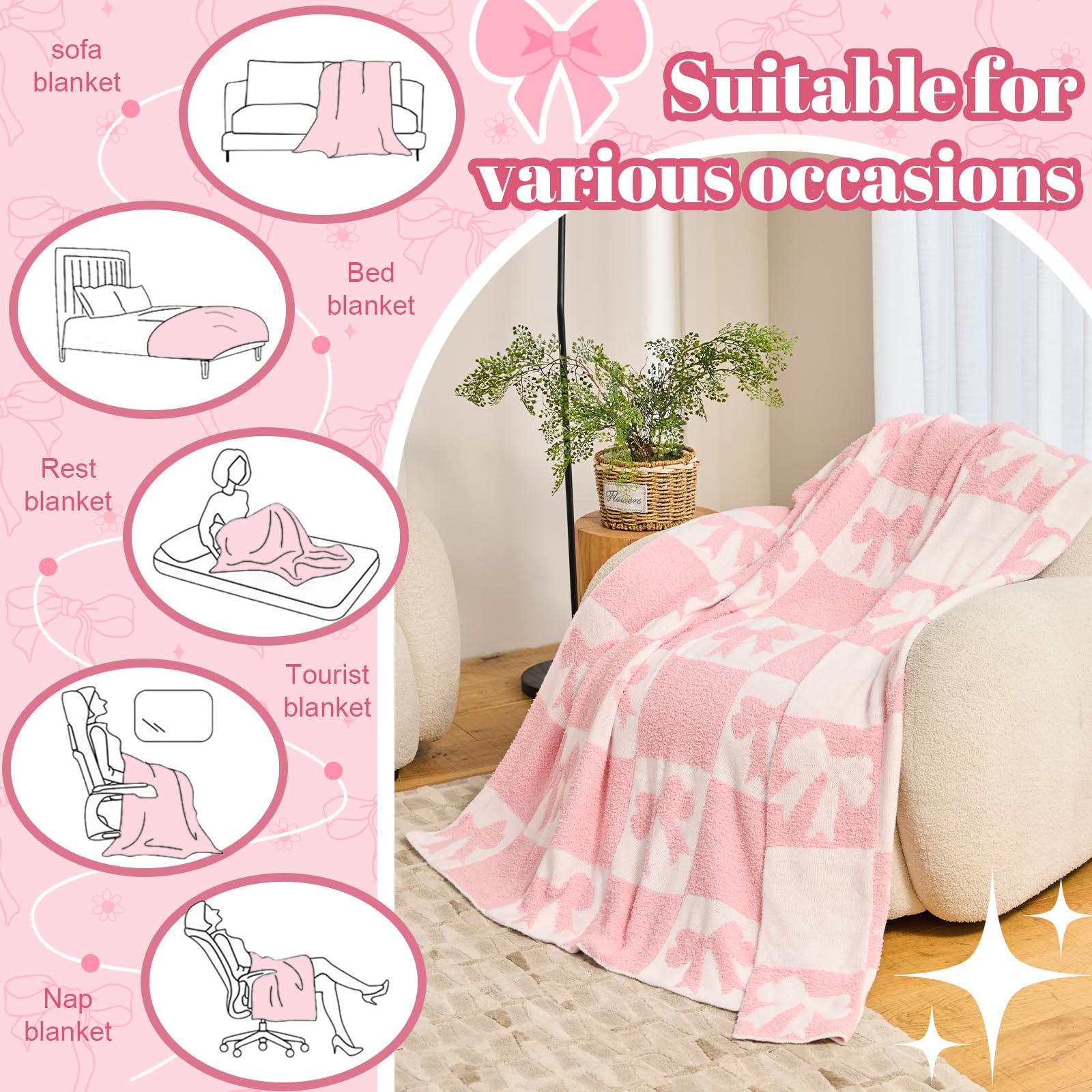 Nahjiiem 50x60-inch baby blanket—snuggle-ready on sofa or bed.