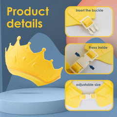 NAIHOD baby shower cap in yellow and blue colors for kid-friendly bath time