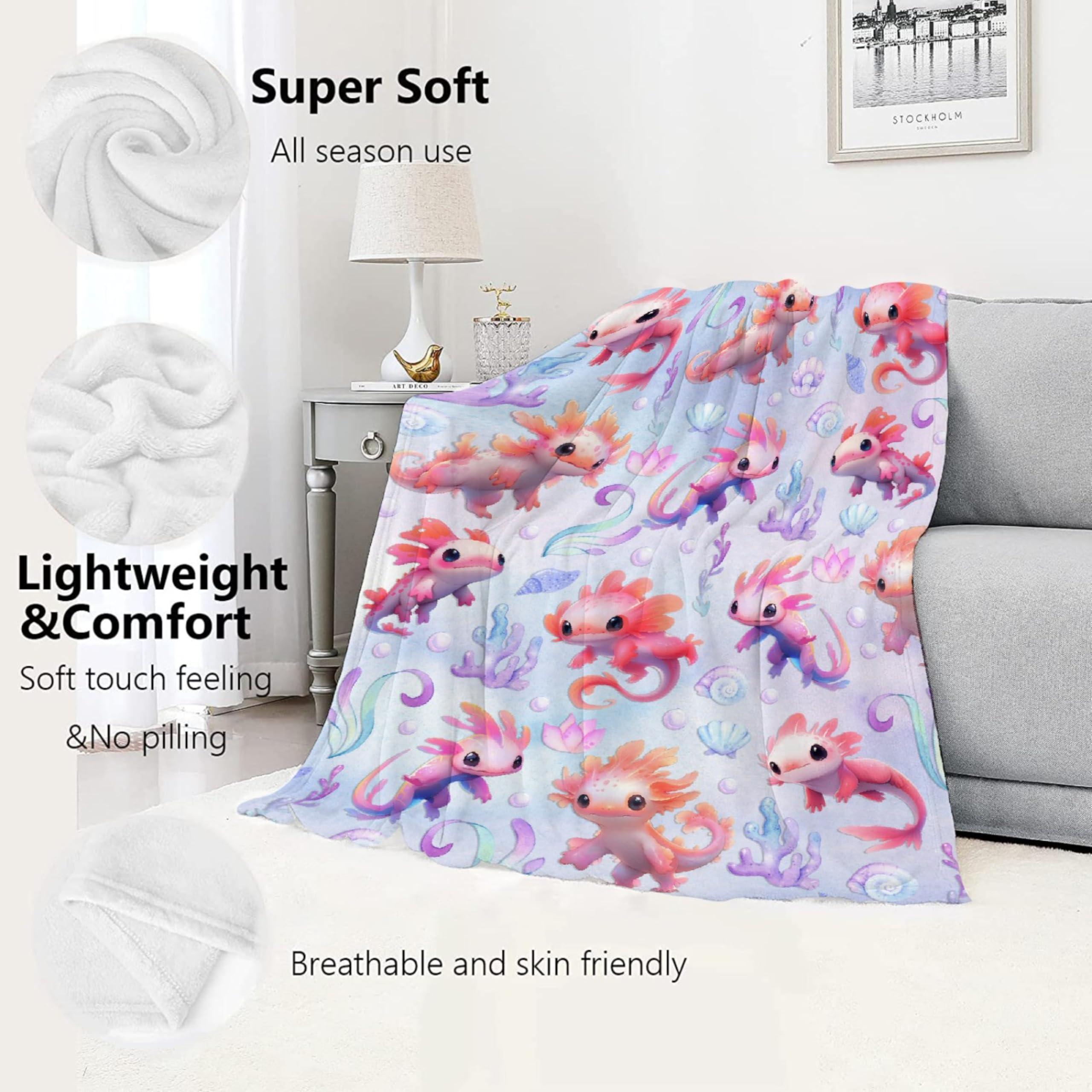 Nairatmya axolotl blanket folded layout highlights compact portability.