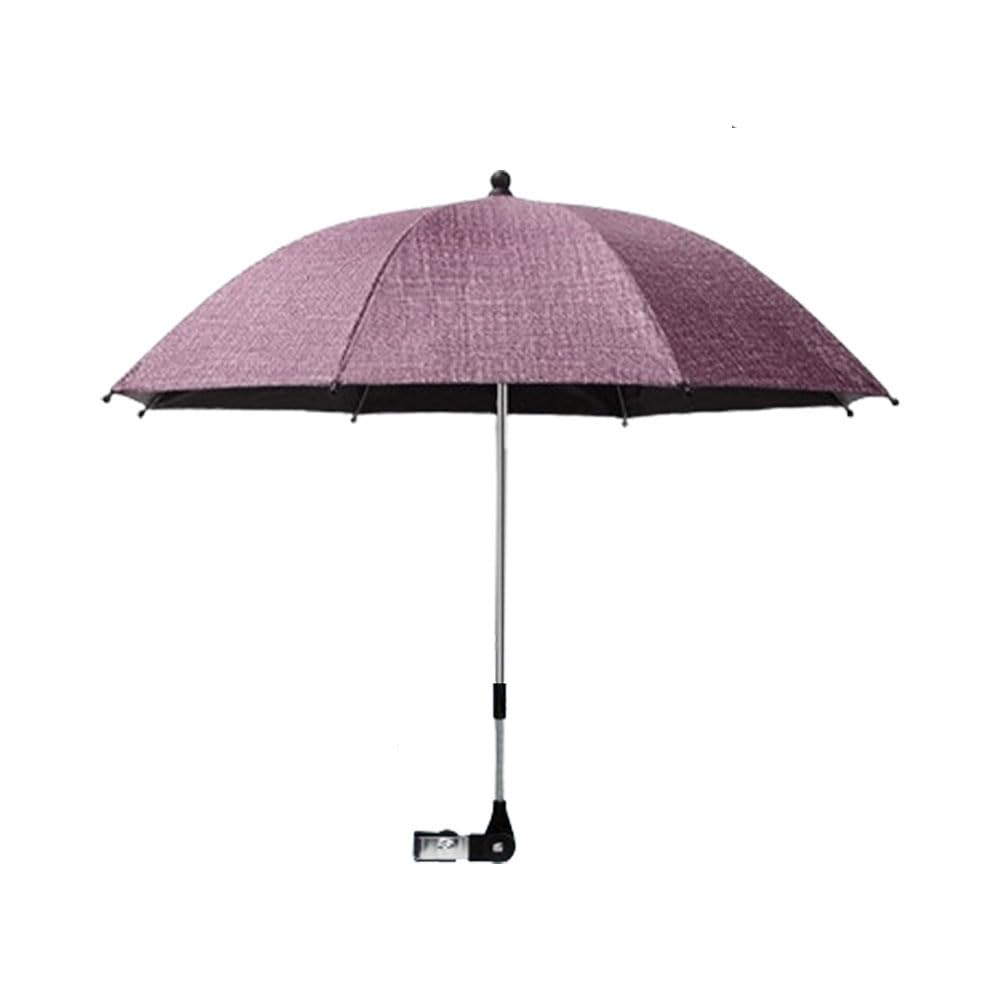 Nakazawa clip-on umbrella pink stroller provides sun protection for outdoor outings.