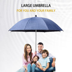 Nakazawa denim blue umbrella shade for strollers keeps baby cool on hot days.