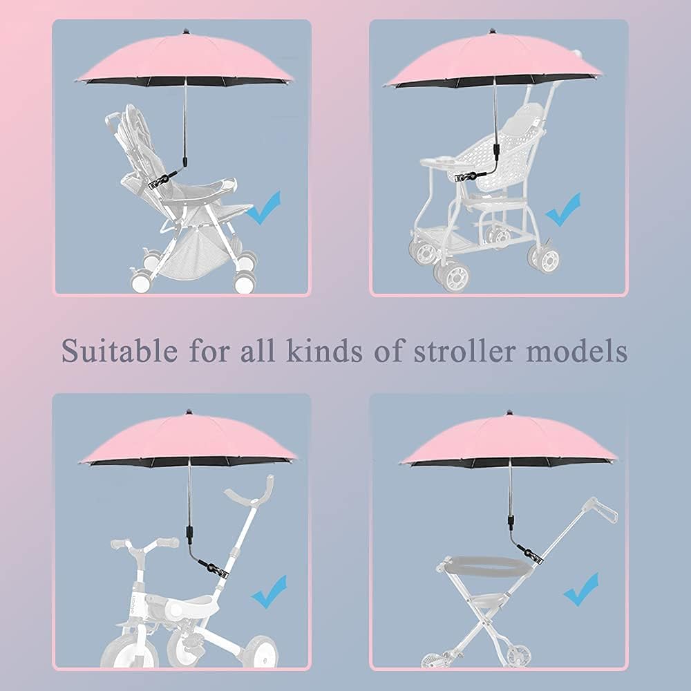 Nakazawa stroller umbrella angle-adjustment allows flexible sun shading on the move.