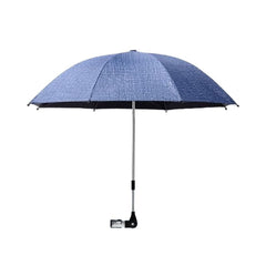 Nakazawa stroller umbrella clip-on provides quick shade during sunny outings.
