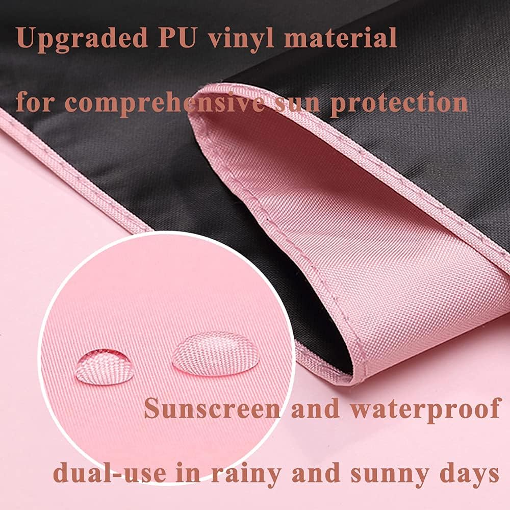 Nakazawa stroller umbrella vinyl coating provides cool, shaded comfort on sunny outings.