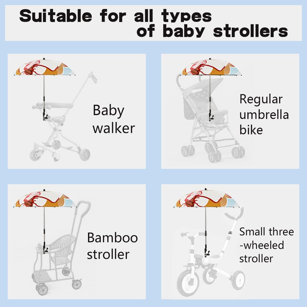 Nakazawa umbrella sstroller-easy-clip-on-use makes setup fast during daily errands.