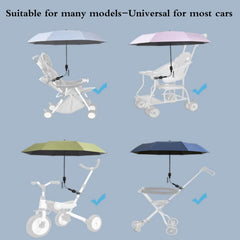 Nakazawa Universal Baby Parasol 360-degree-adjustment lets shade direct in any direction.