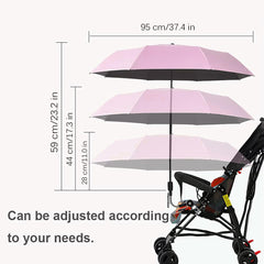 Nakazawa Universal Baby Parasol 95cm-diameter opening provides wide shade.
