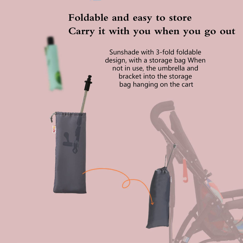 Nakazawa Universal Baby Parasol storage-bag offers convenient carry when shade is not in use.