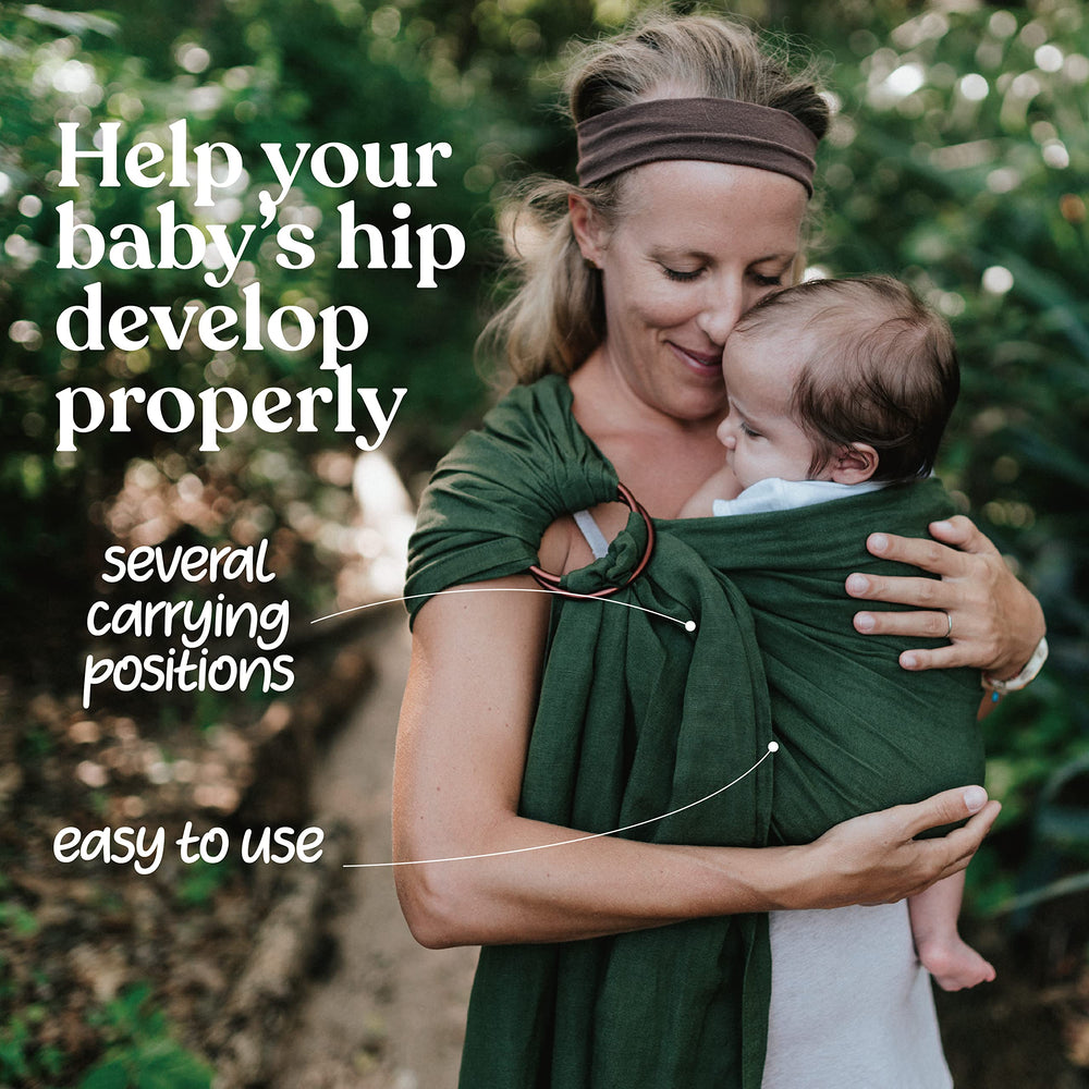 Nalakai hip-position M-carry supports healthy hip development and comfort