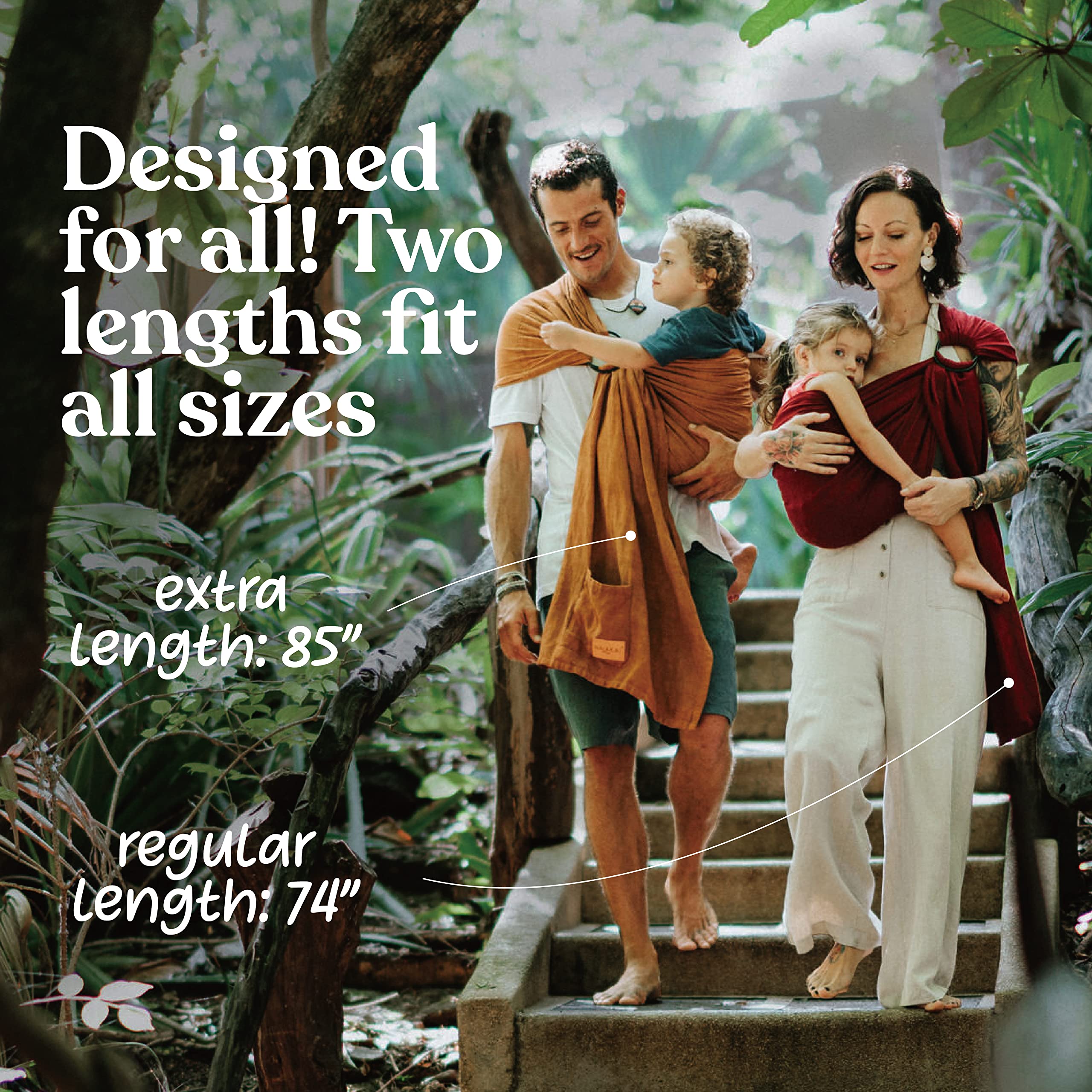 Nalakai lifetime warranty tag signals durable, long-term confidence in every ring sling.