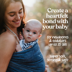 Nalakai luxury ring sling baby in carrier enables hands-free bonding on the go.