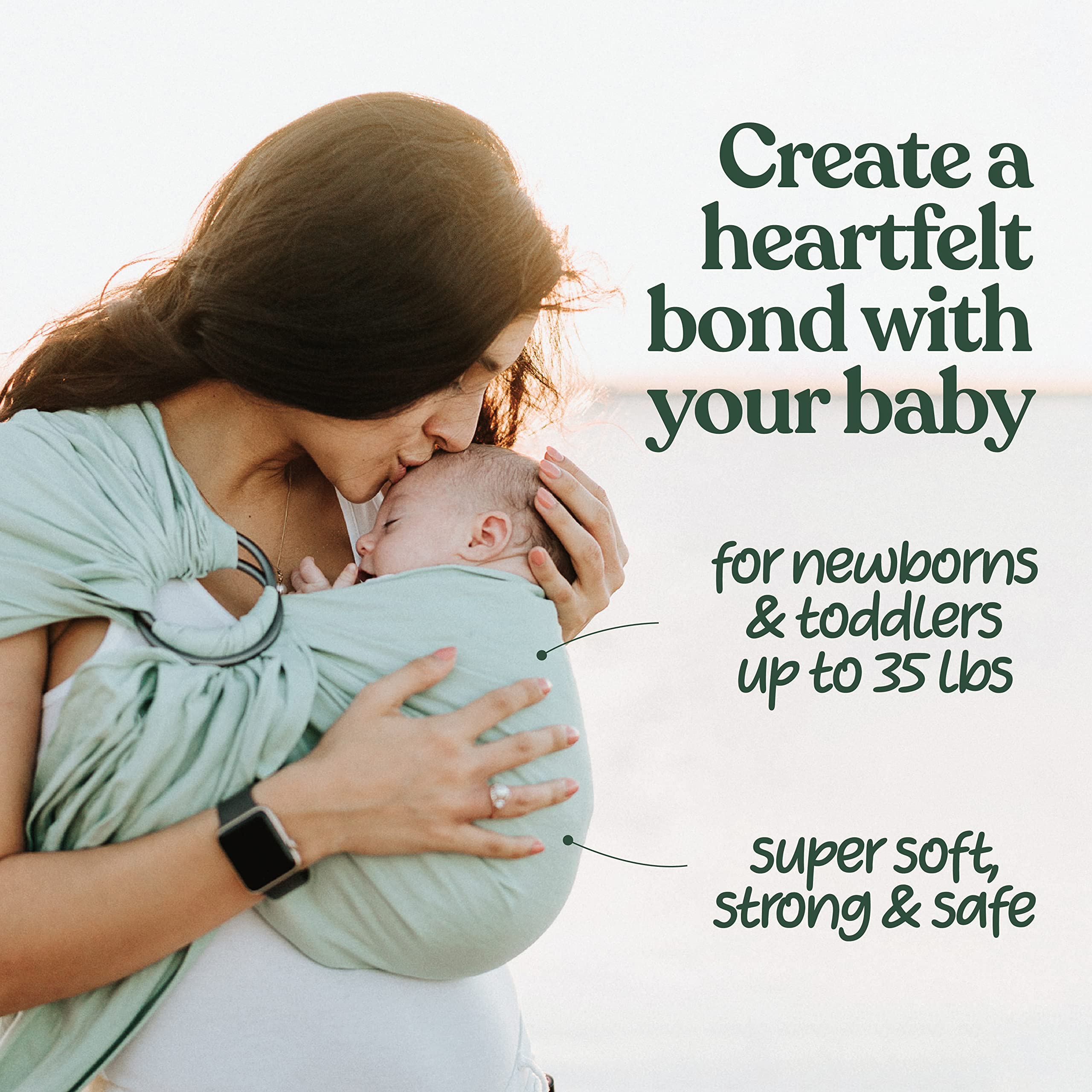 Nalakai luxury ring sling hip position demonstration for proper M-position comfort