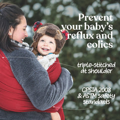 Nalakai Luxury Ring Sling temperature-regulation image emphasizes breathable fabric for comfortable wear