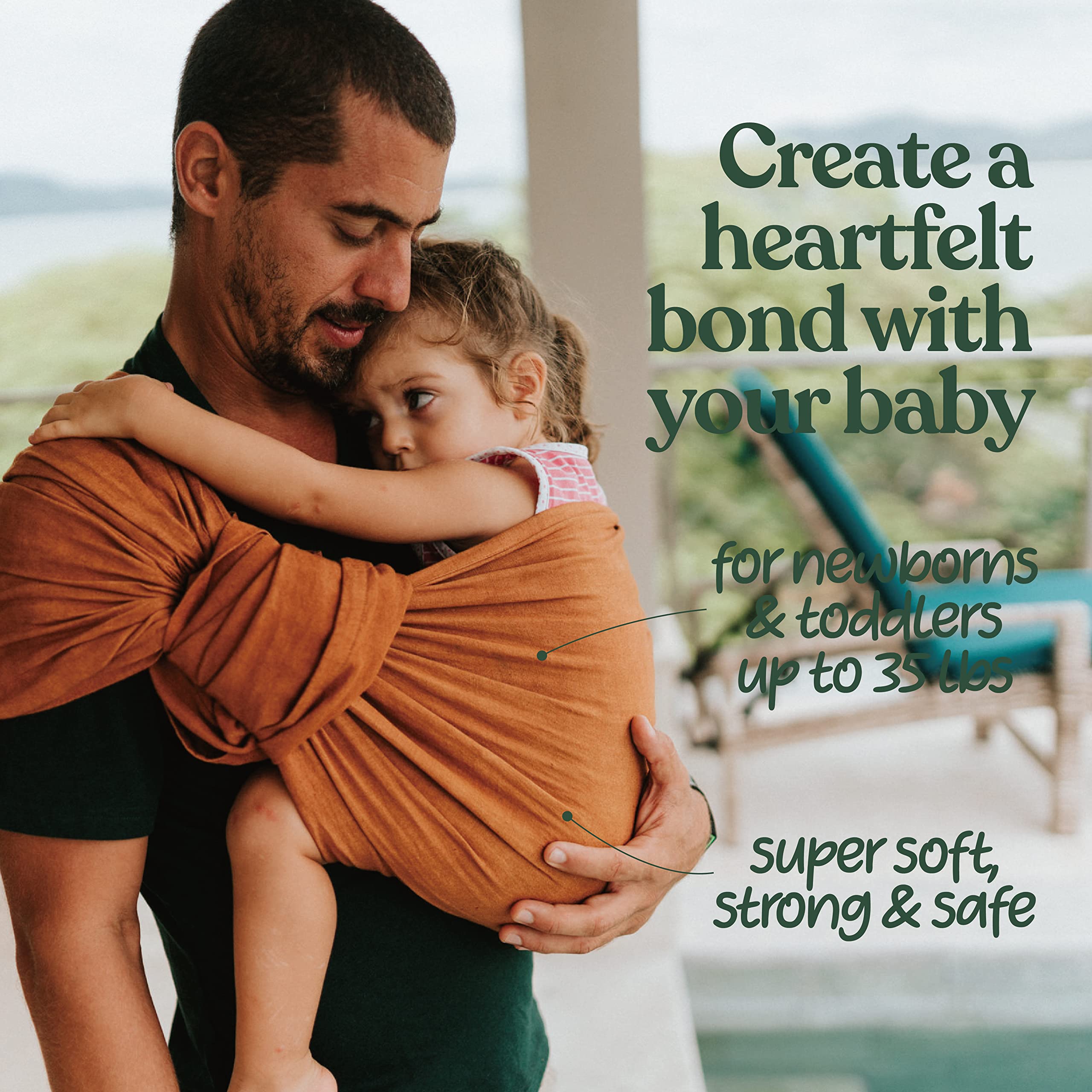 Nalakai ring sling baby comfort wrap demonstrates secure, snug support during hands-free errands.