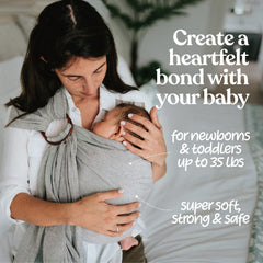 Nalakai ring sling linen blend fabric detail — soft, breathable comfort for baby and caregiver.
