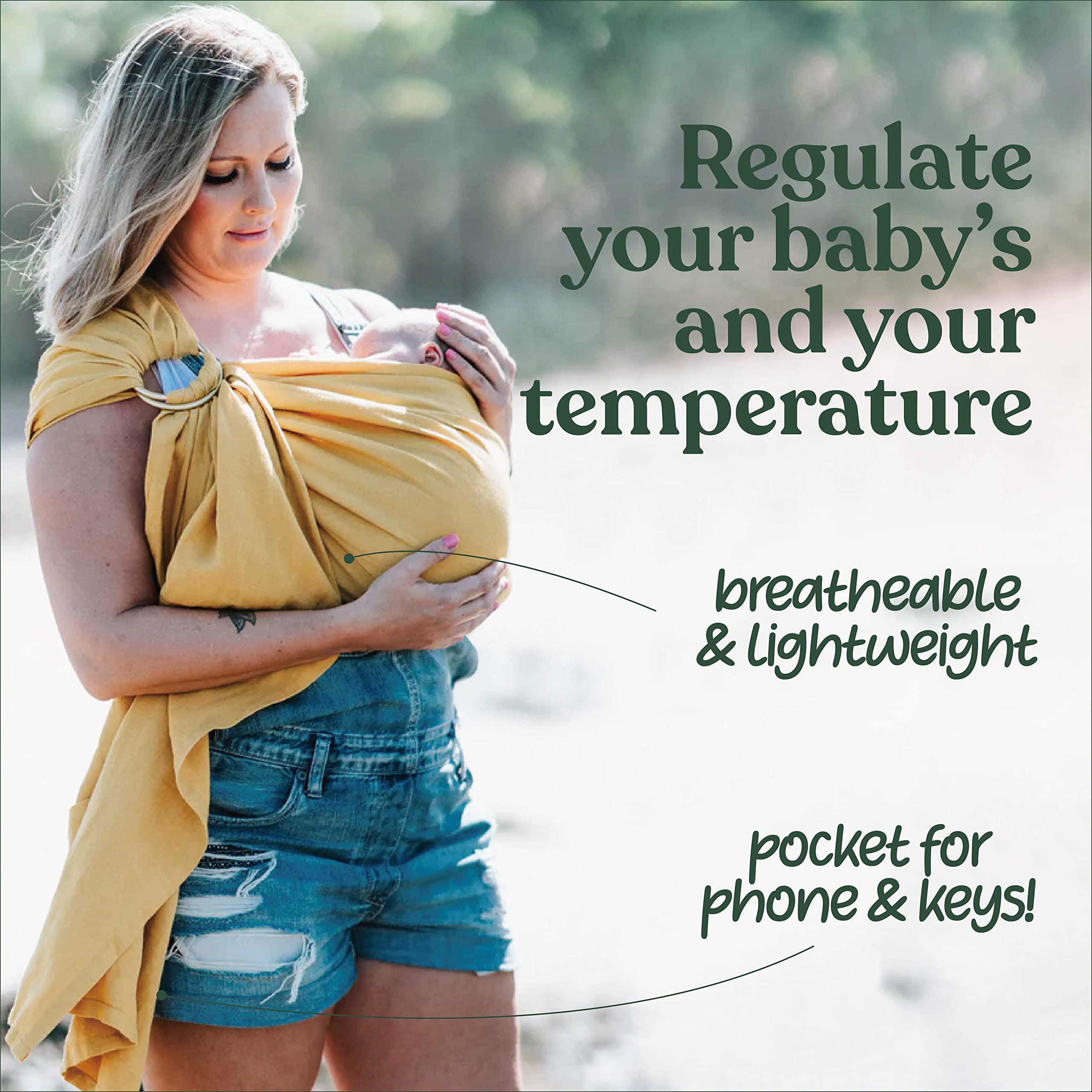 Nalakai Ring Sling tail used as a discreet nursing cover.
