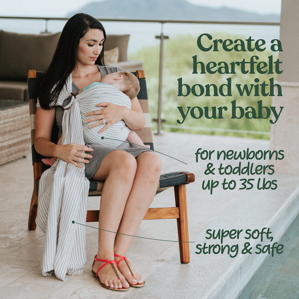 Nalakai ring sling soft-linen-fabric feels silky and breathable for baby.