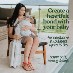 Nalakai ring sling soft-linen-fabric feels silky and breathable for baby.