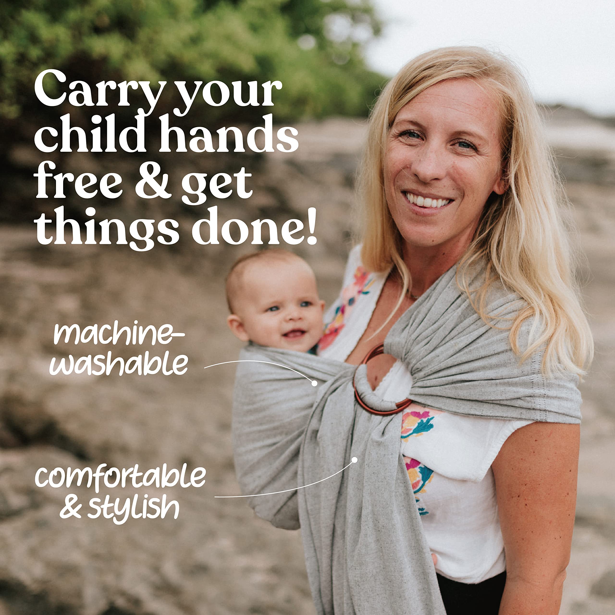 Nalakai ring sling nursing-tail fabric — convenient nursing cover for privacy while out.